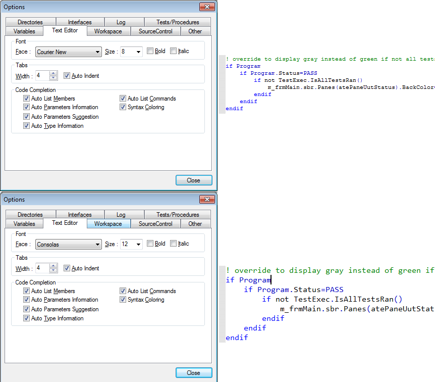 Text Editor is used to modify the way source code is displayed